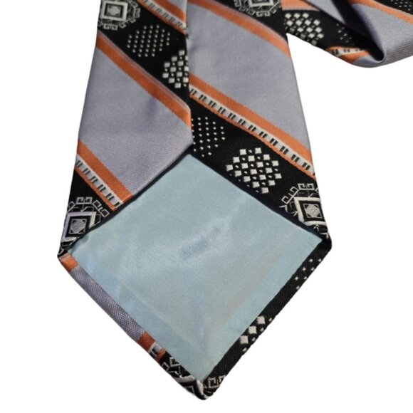 Vintage 70s Wide Falini Mens Necktie Label Hanging - Picture 2 of 5